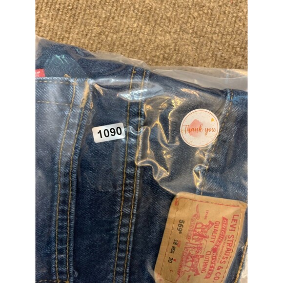 Levis 569 Shorts Womens 18 High Rise Relaxed Cut-Off Beach Pool Y2K Dark Denim - Picture 9 of 9